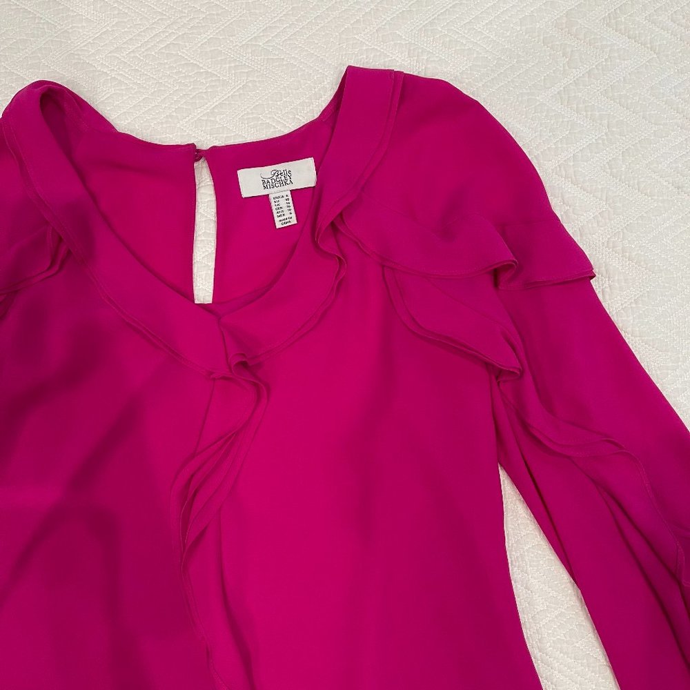 Hot Pink Flowy Midi Dress